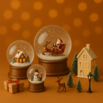 Новорічні снігові кулі та мініатюри