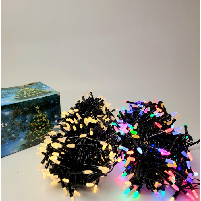 Гирлянда LED Рис 15 м 300 л Тёплый белый