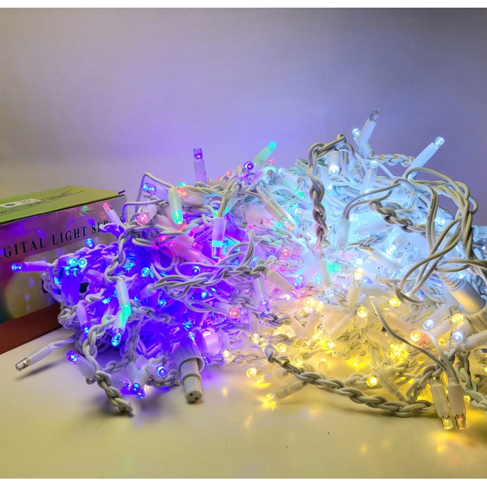 Гірлянда Led Бахрома вулична  білий провід 3х0.7м 100ламп Холодний білий