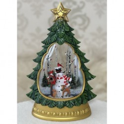 Новогодний музыкальный фонарик с автоподдувом  31х17х10см  240604-18