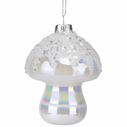 Новогодняя игрушка Стеклянная 12см 6029-001
