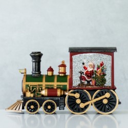 Новогодний музыкальный декор с подсветкой   32х10см 9152-004