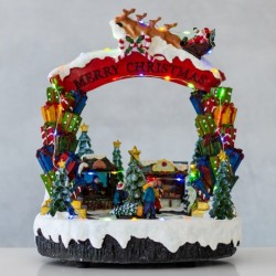 Новогодняя музыкальная карусель с подсветкой   9153-007