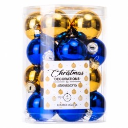 Набор новогодних стеклянных шаров 20шт. 4см 6024-008
