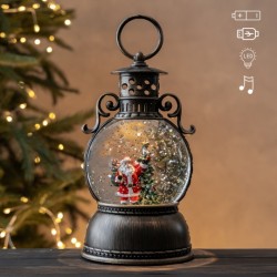 Новогодний музыкальный фонарь с подсветкой 24х10см 9240-025