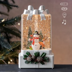 Новогодний музыкальный фонарь с подсветкой 18х10см 9240-016