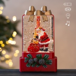 Новогодний музыкальный фонарь с подсветкой 18х10см 9240-015