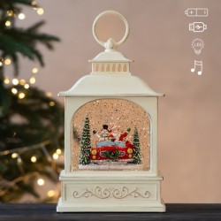 Новогодний музыкальный фонарь с подсветкой 24х13см 9240-005