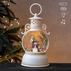 Новогодний музыкальный фонарь с подсветкой 24х11см 9240-030