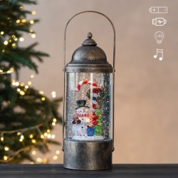 Новогодний музыкальный фонарь с подсветкой 29х9см 9240-002