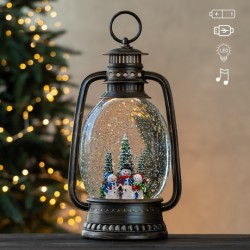 Новогодний музыкальный фонарь с подсветкой 22х15см 9240-003