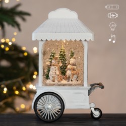 Новогодний музыкальный фонарь с подсветкой 22х14см 9240-001