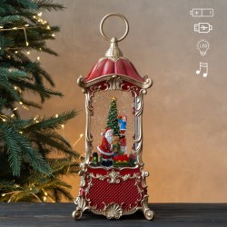 Новогодний музыкальный фонарь с подсветкой 32х12см 9240-019