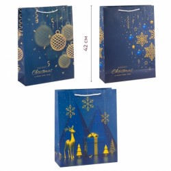 Пакет новогодний 31х42см 9265-002