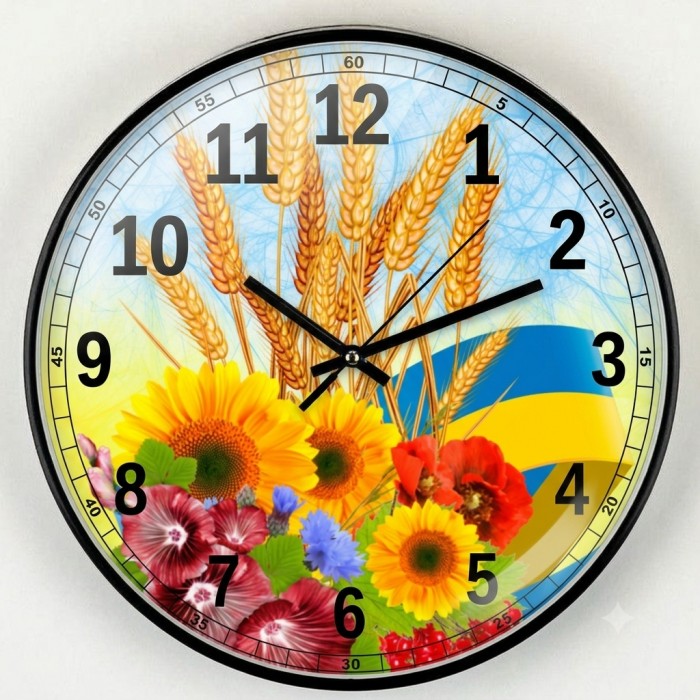 Часы настенные 30см «Украинское поле»