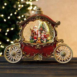 Новогодний музыкальный фонарь с подсветкой 22х26см 9408-026