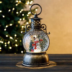 Новогодний музыкальный фонарь с подсветкой 24х11см 9408-021