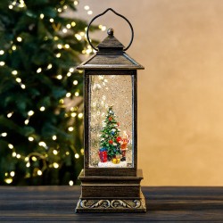 Новогодний музыкальный фонарь с подсветкой 27х10см 9408-019