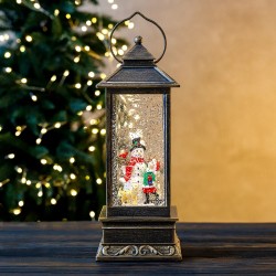 Новогодний музыкальный фонарь с подсветкой 27х10см 9408-018