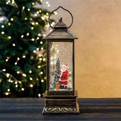 Новогодний музыкальный фонарь с подсветкой 27х10см 9408-017