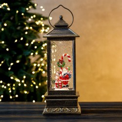 Новогодний музыкальный фонарь с подсветкой 27х10см 9408-016