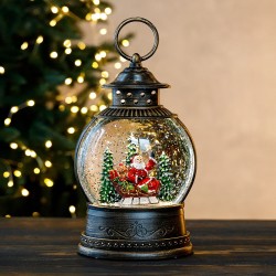 Новогодний музыкальный фонарь с подсветкой 26х13см 9408-013