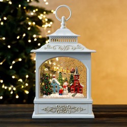Новогодний музыкальный фонарь с подсветкой 30х17см 9408-009