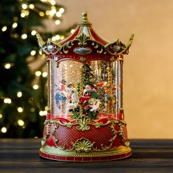 Новогодний музыкальный фонарь с подсветкой 22х13см 9408-008