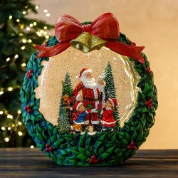 Новогодний музыкальный фонарь с подсветкой 31х28см 9408-006