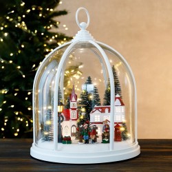 Новогодний музыкальный фонарь с подсветкой 35х26см 9408-005