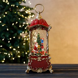 Новогодний музыкальный фонарь с подсветкой 30х11см 9408-003