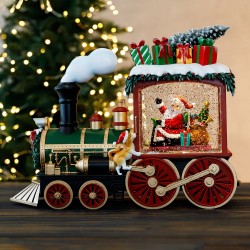 Новогодний музыкальный фонарь с подсветкой 30х24см 9408-002